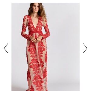 For Love And Lemons Red Temecula maxi dress . Size SMALL